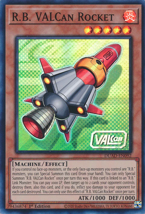 R.B. VALCan Rocket - DUAD-EN092 - Super Rare 