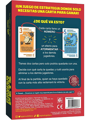 Exploding Kittens Power Hungry Pets: Juego de Cartas Estratégico 2-6 Jugadores