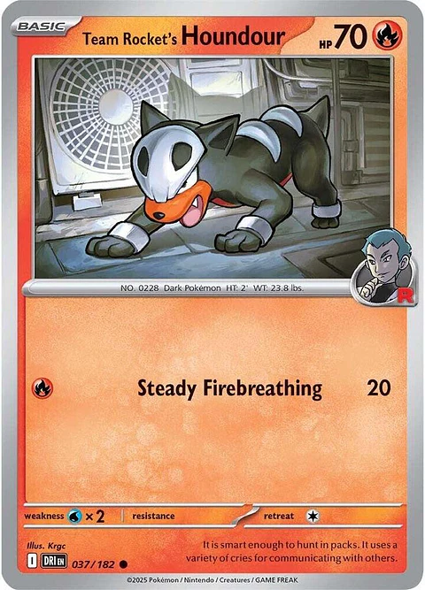 Team Rocket's Houndour - 037/182 - Common - DRI