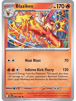 Blaziken - 042/182 - Holo Rare - DRI 
