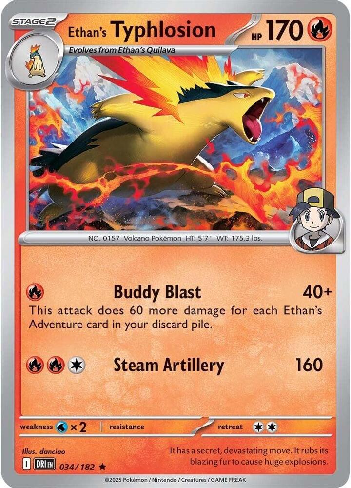 Ethan's Typhlosion - 034/182 - Holo Rare - DRI  1