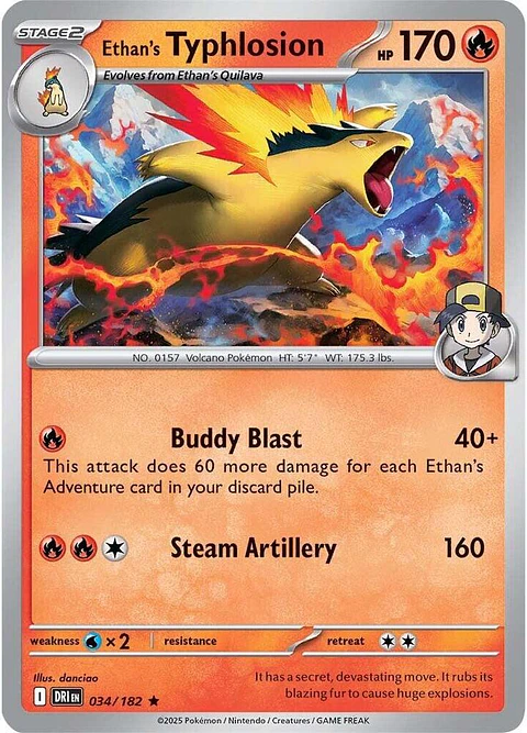 Ethan's Typhlosion - 034/182 - Holo Rare - DRI 