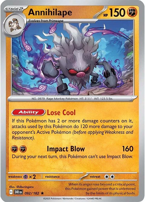 Annihilape - 092/182 - Holo Rare - DRI 