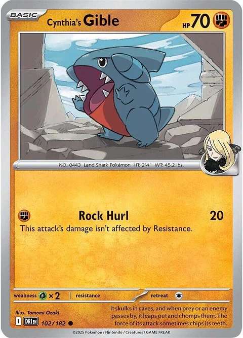 Cynthia's Gible - 102/182 - Common - DRI 