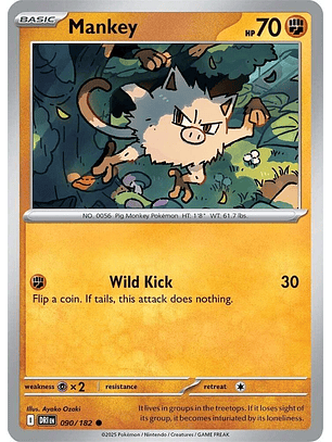 Mankey - 090/182 - Common - DRI 