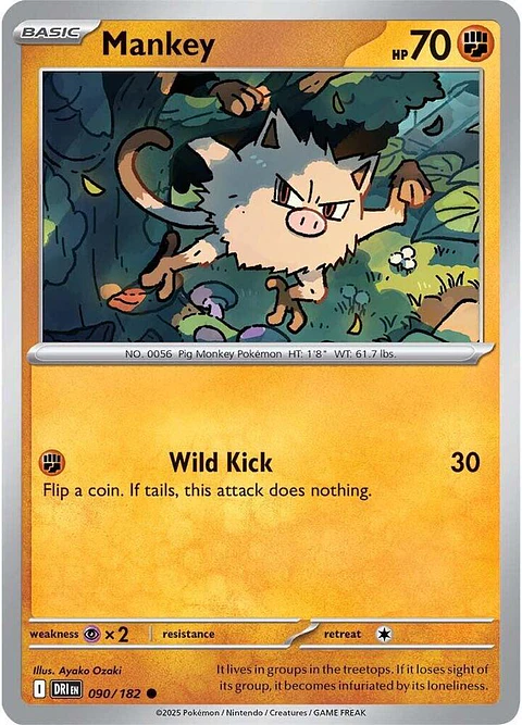 Mankey - 090/182 - Common - DRI 