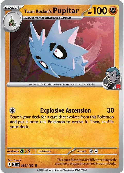 Team Rocket's Pupitar - 095/182 - Common - DRI 