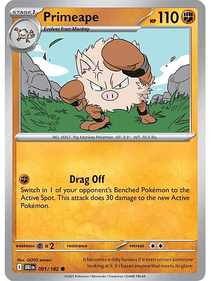 Primeape - 091/182 - Common - DRI 