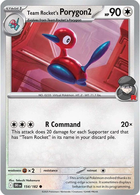 Team Rocket's Porygon2 - 154/182 - Common - DRI 