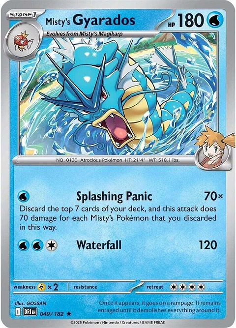 Misty's Gyarados - 049/182 - Holo Rare - DRI