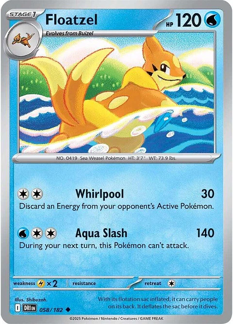 Floatzel - 058/182 - Uncommon - DRI 
