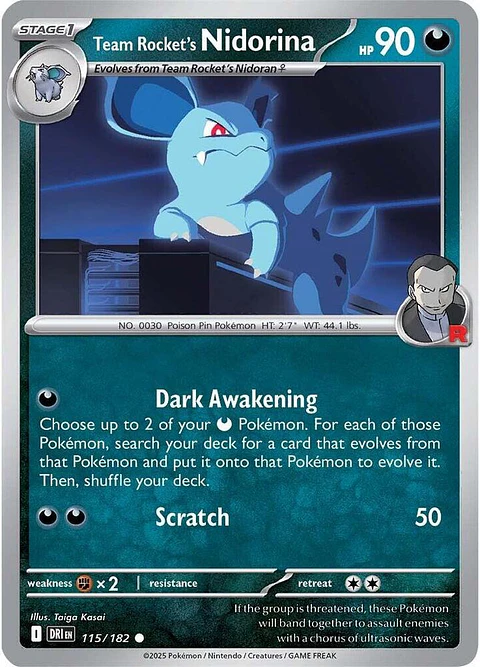 Team Rocket's Nidorina - 115/182 - Common - DRI