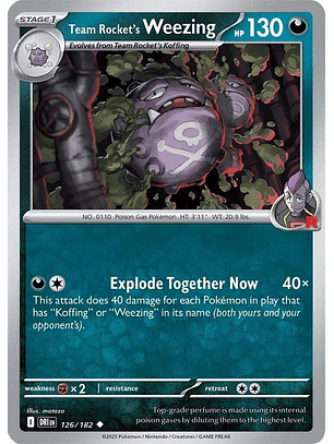 Team Rocket's Weezing - 126/182 - Uncommon - DRI 