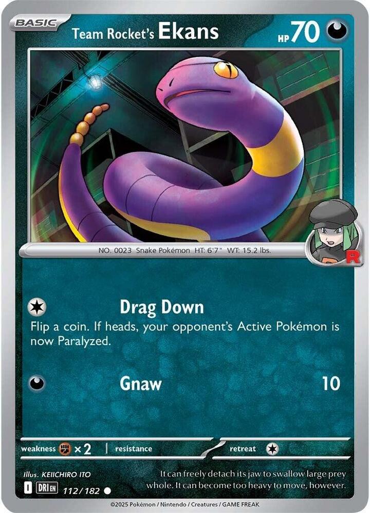 Team Rocket's Ekans - 112/182 - Common - DRI  1