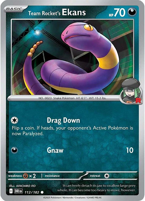 Team Rocket's Ekans - 112/182 - Common - DRI 