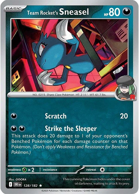 Team Rocket's Sneasel - 128/182 - Holo Rare - DRI 