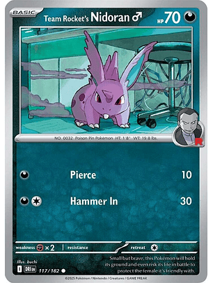 Team Rocket's Nidoran - 117/182 - Common - DRI 