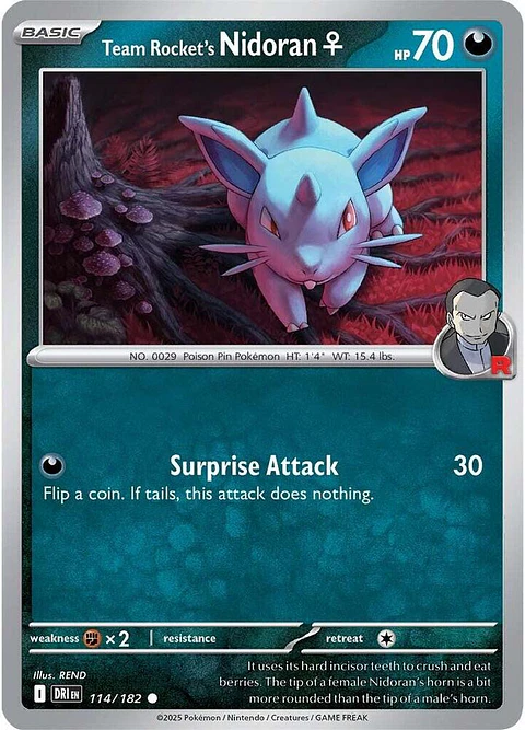 Team Rocket's Nidoran - 114/182 - Common - DRI 