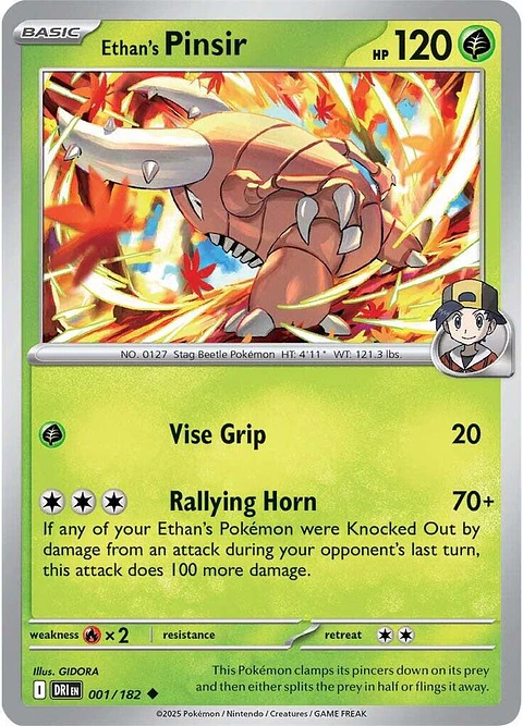 Ethan's Pinsir - 001/182 - Uncommon - DRI 