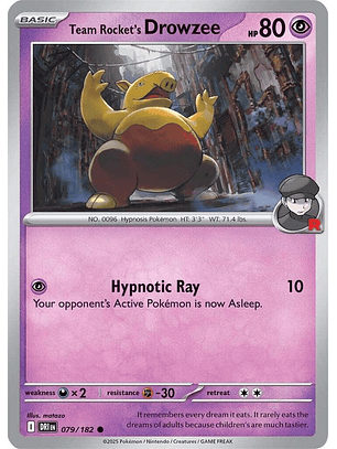 Team Rocket's Drowzee - 079/182 - Common - DRI 