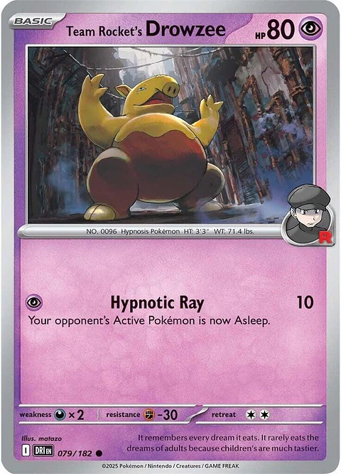 Team Rocket's Drowzee - 079/182 - Common - DRI 