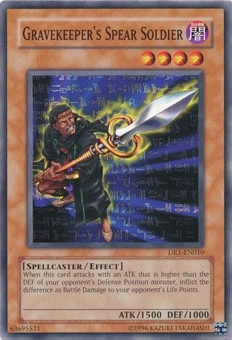 Gravekeeper's Spear Soldier - DR1-EN010 - Common