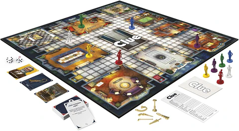 Clue - Juego de Misterio para 2 a 6 Jugadores Ideal para Jugar con la Familia o Amigos a Partir de los 8 años