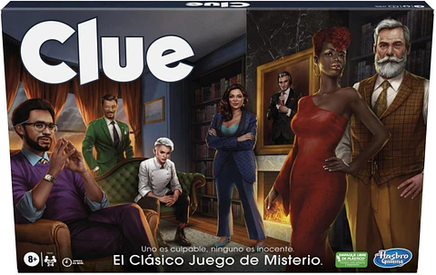 Clue - Juego de Misterio para 2 a 6 Jugadores Ideal para Jugar con la Familia o Amigos a Partir de los 8 años