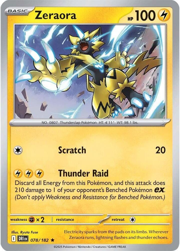 Zeraora - 078/182 - Holo Rare - DRI  1
