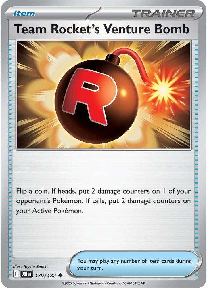 Team Rocket's Venture Bomb - 179/182 - Uncommon - DRI  1