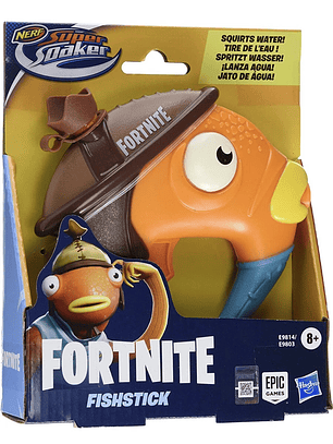 Nerf Super Soaker Fortnite Palo de Pescado Agua Micro Blaster (Daño en caja)