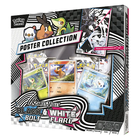 Pokemon TCG Scarlet & Violet – Black Bolt & White Flare - Poster Collection 