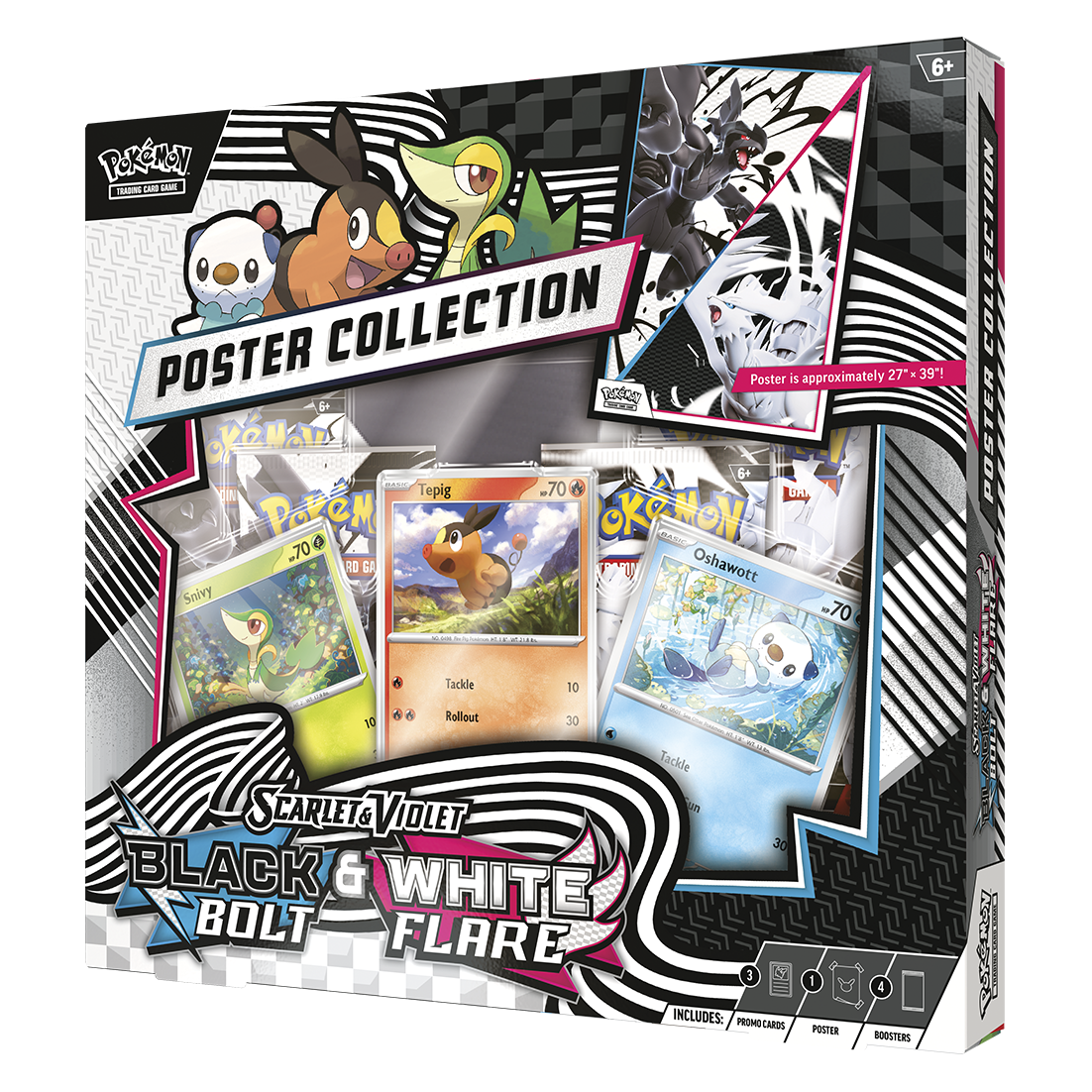 Pokemon TCG Scarlet & Violet – Black Bolt & White Flare - Poster Collection  1