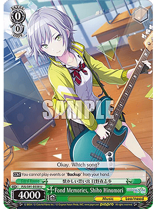 Fond Memories, Shiho Hinomori - PJS/S91-E038 U - Uncommon 