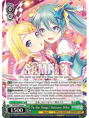 To the Stage! Hatsune Miku - PJS/S91-E032 R - Rare