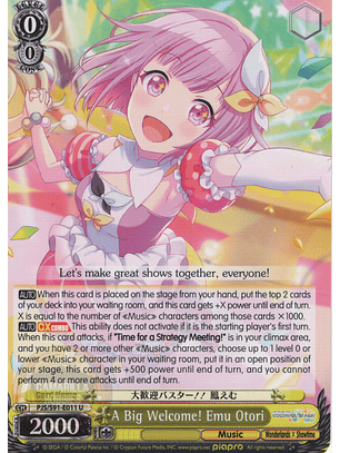 A Big Welcome! Emu Otori - PJS/S91-E011 U - Uncommon 