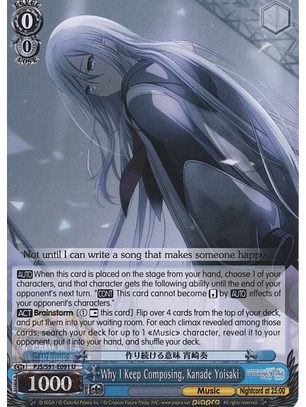 Why I Keep Composing, Kanade Yoisaki - PJS/S91-E091 U - Uncommon
