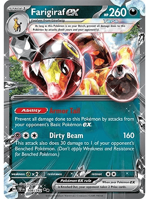 Farigiraf ex - 108/162 - Tef - doble Rare 