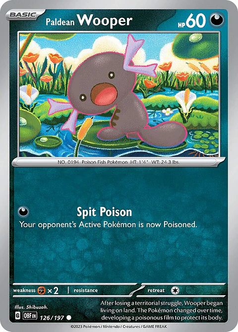 Paldean Wooper - 126/197 - Common - Obf