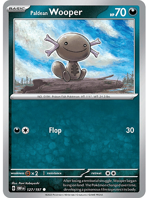 Paldean Wooper - 127/197 - Common - Obf