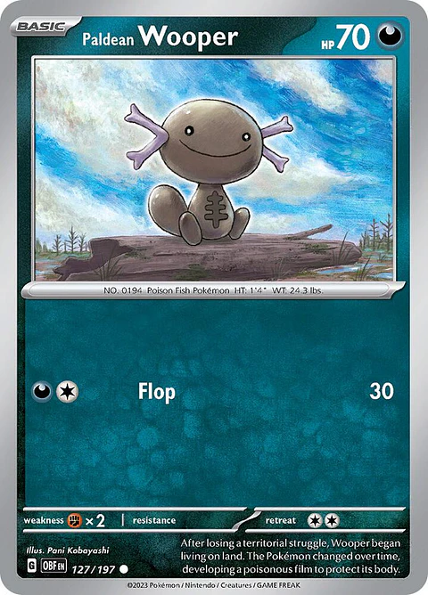 Paldean Wooper - 127/197 - Common - Obf