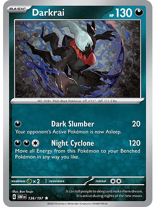 Darkrai - 136/197 - Common - Obf