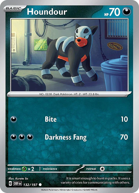 Houndour - 132/197 - Common-  Obf