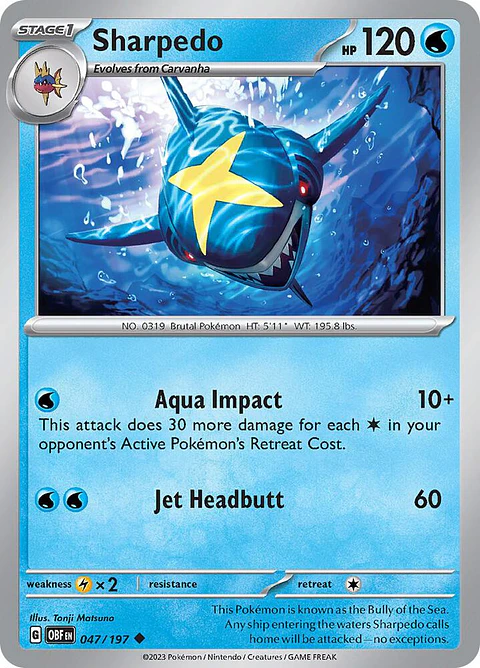 Sharpedo - 047/197 - Uncommon - Obf