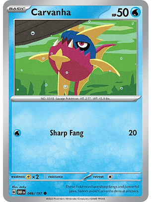 Carvanha - 046/197 - Common - obf