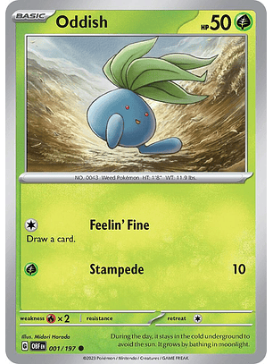 Oddish - 001/197 - Common - Obf 