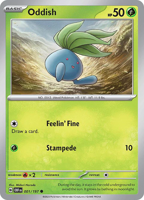 Oddish - 001/197 - Common - Obf 
