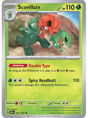 Scovillain - 025/197 - Holo Rare - obf
