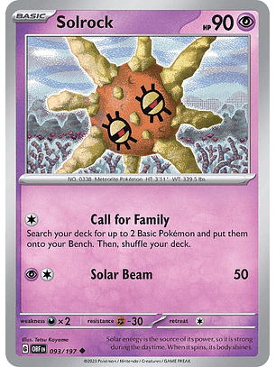 Solrock - 093/197 - Uncommon - Obf