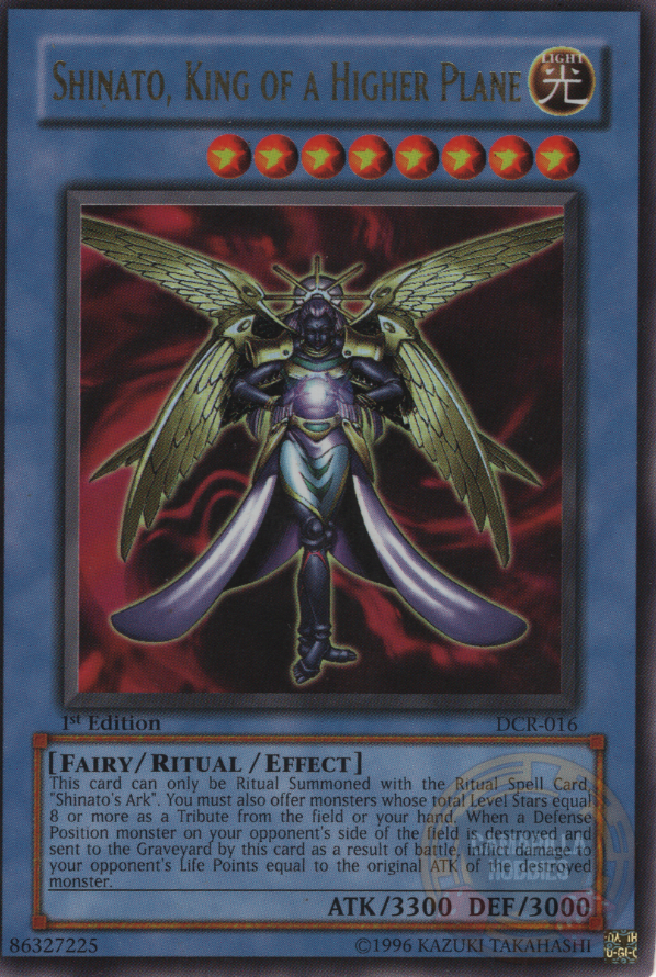 Shinato, King of a Higher Plane - DCR-016 - Ultra Rare 1st Edition 1